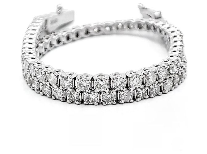 Autre Marque Bracciale in oro bianco e diamanti da 2,50 ct - vista 4