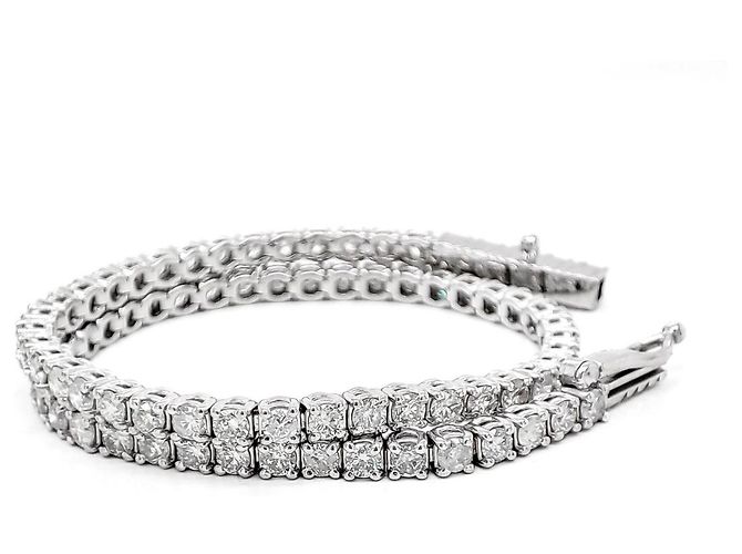 Autre Marque Bracciale in oro bianco e diamanti da 2,50 ct - vista 5