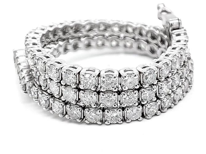 Autre Marque Bracciale in oro bianco e diamanti da 2,50 ct - vista 6