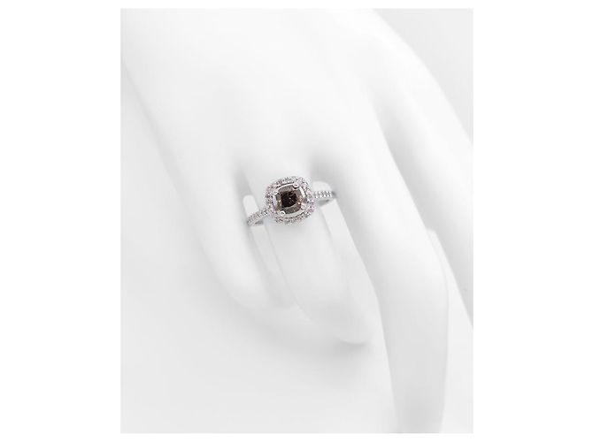 Autre Marque Anello in oro bianco con diamanti da 1,34 ct Marrone Rosa - vista 5