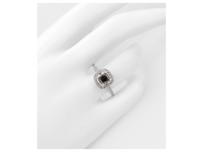 Autre Marque Anello in oro bianco con diamanti da 1,34 ct Marrone Rosa - vista 6