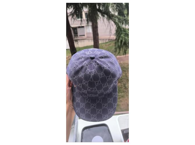 Cappellino da baseball Gucci gg blu - vista 2