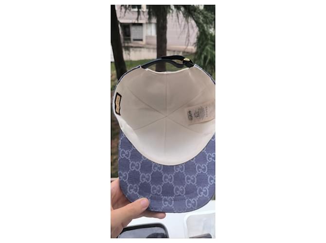 Cappellino da baseball Gucci gg blu - vista 4