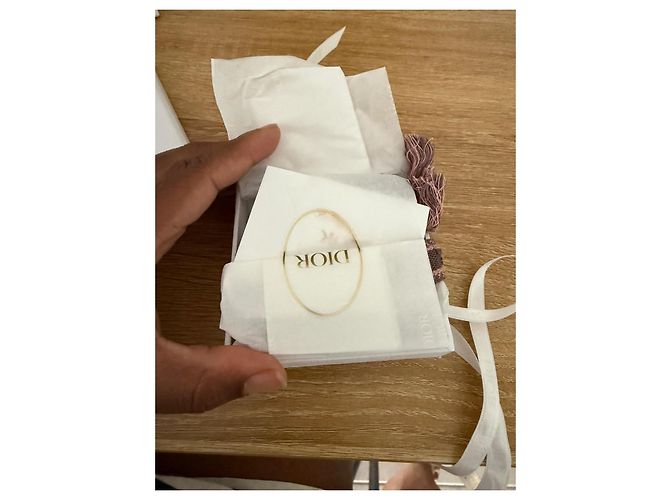 Set di due bracciali Christian Dior rosa in tessuto - vista 5