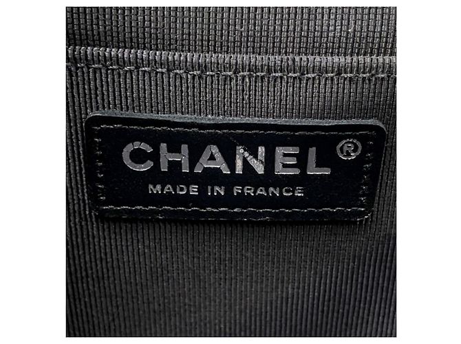 Borsa a spalla in tweed nero Chanel - vista 10