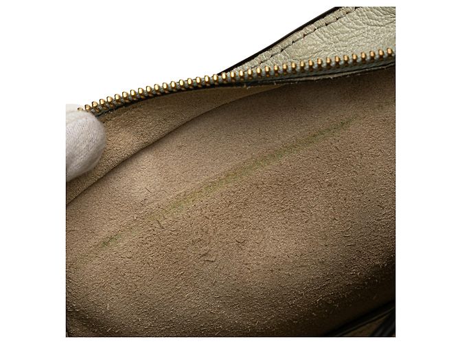Bolsa de ombro Pixie Signature em couro de bezerro camurça branco Chloé - vista 8