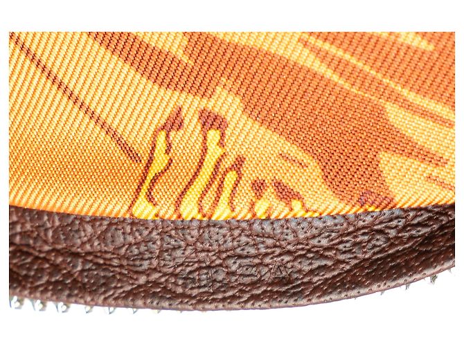 Tote Silky Pop Hermès Arancione Gioco degli Omnibus e Dames Bianche - vista 6