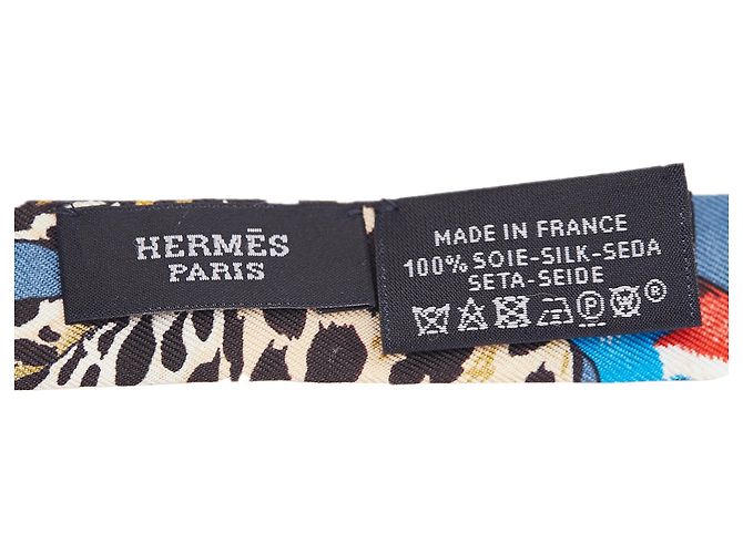Foulard Twilly in Seta Hermès Blue Jungle Love Love Doll - vista 2