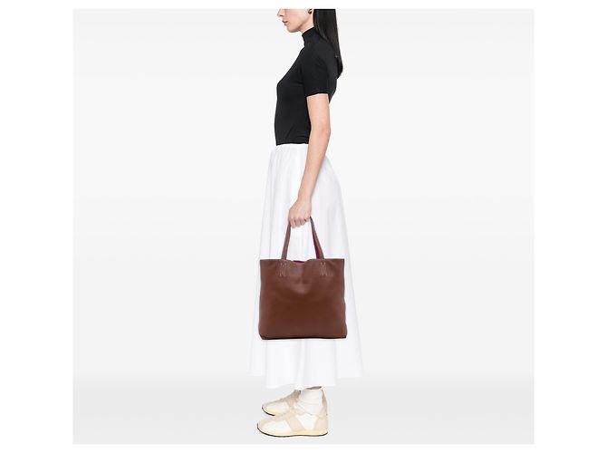 Hermès Borsa Double Sens 36 in Clemence Marrone - vista 13