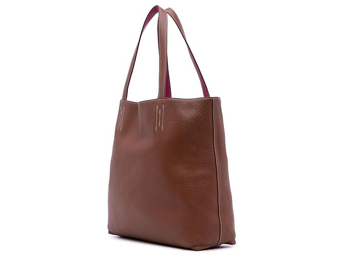 Hermès Borsa Double Sens 36 in Clemence Marrone - vista 2