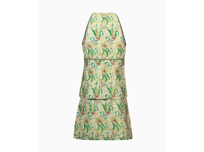 Prada Abendkleid, Modell Baroque Pastel SS2003. Grün - Ansicht 2