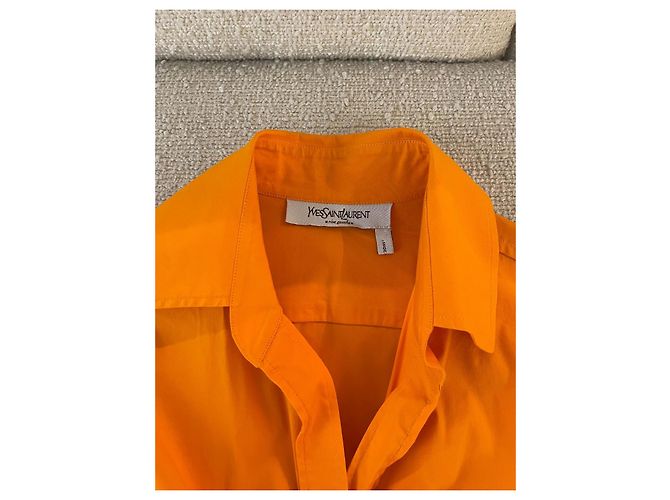 Camicia Yves Saint Laurent, modello Popeline FW2004 di Tom Ford. Arancione - vista 3