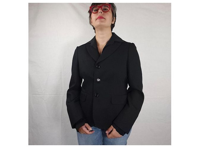 Moschino Cheap And Chic Vintage Moschino schwarze Wolljacke - Ansicht 6