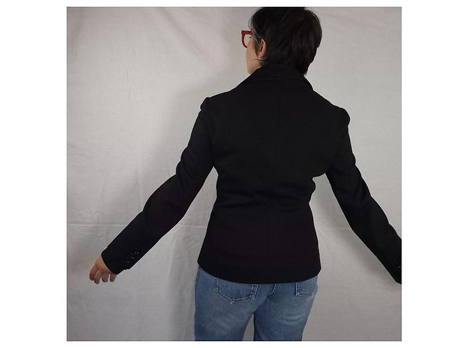 Moschino Cheap And Chic Vintage Moschino schwarze Wolljacke - Ansicht 9