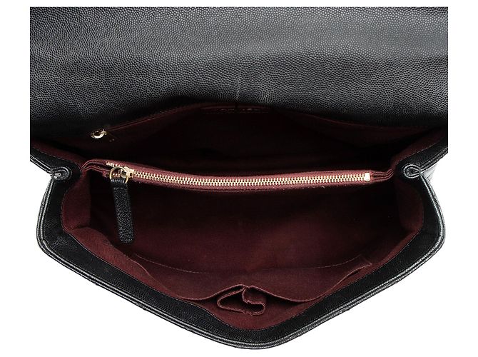 Gabrielle Chanel Caviar-Leder Coco Mittelgriff Umhängetasche Schwarz - Ansicht 7
