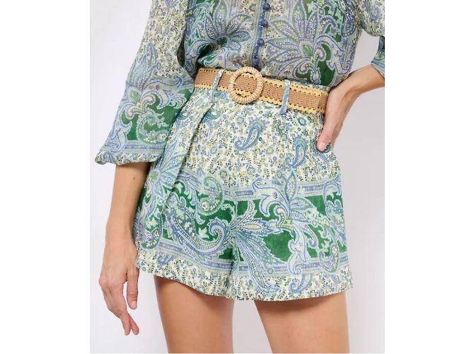 Zimmermann Short Zimmerman, modello Ottie Paisley Verde - vista 4