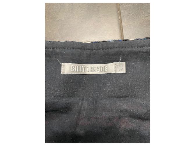 Autre Marque Falda BILL TORNADE de tweed roja y azul lana Blanco roto - vista 2