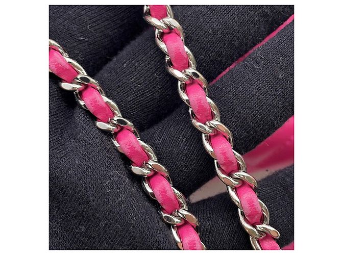 Borsa a Spalla Chanel Coco Rain Mark Chain Rosa - vista 14