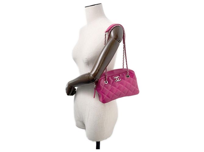 Borsa a Spalla Chanel Coco Rain Mark Chain Rosa - vista 5