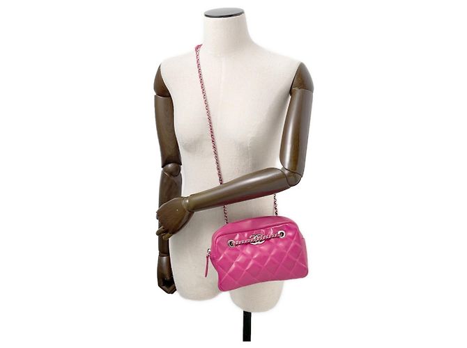 Borsa a Spalla Chanel Coco Rain Mark Chain Rosa - vista 6