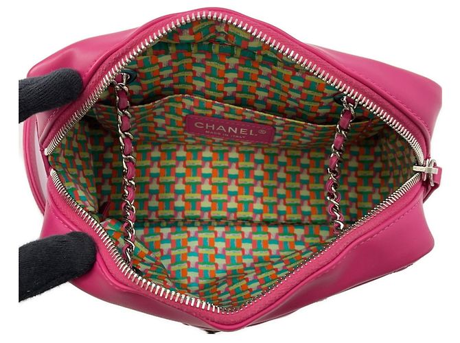 Borsa a Spalla Chanel Coco Rain Mark Chain Rosa - vista 7