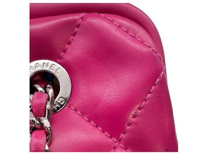 Borsa a Spalla Chanel Coco Rain Mark Chain Rosa - vista 9