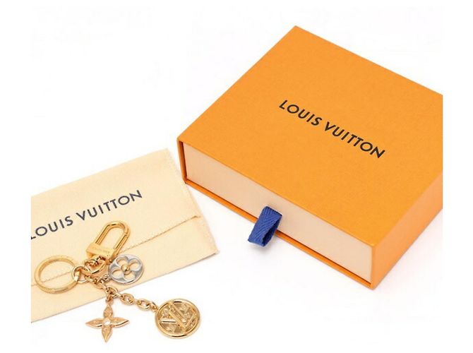 Portachiavi Nanogram Louis Vuitton D'oro - vista 5