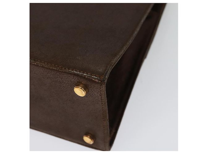 Borsa a mano Gancini in pelle 2 in 1 bronzo oro Auth BA4340 di Salvatore Ferragamo - vista 17