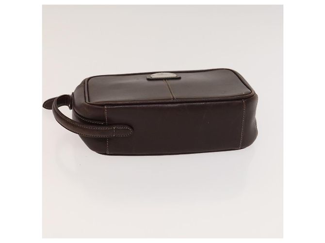 BURBERRY Clutch Bag Leather 2Set Brown Auth ti3373 - vista 14