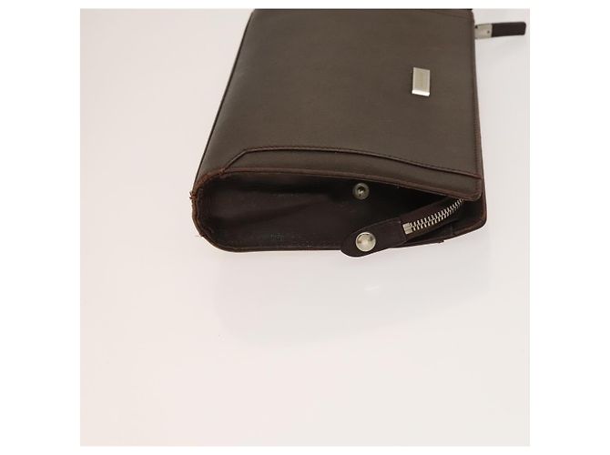 BURBERRY Clutch Bag Leather 2Set Brown Auth ti3373 - vista 4