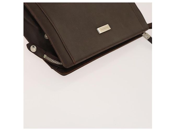 BURBERRY Clutch Bag Leather 2Set Brown Auth ti3373 - vista 5