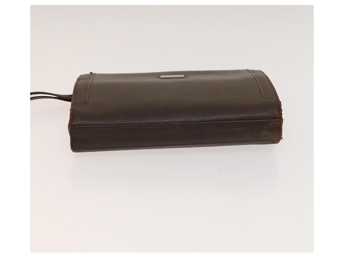 BURBERRY Clutch Bag Leather 2Set Brown Auth ti3373 - vista 6