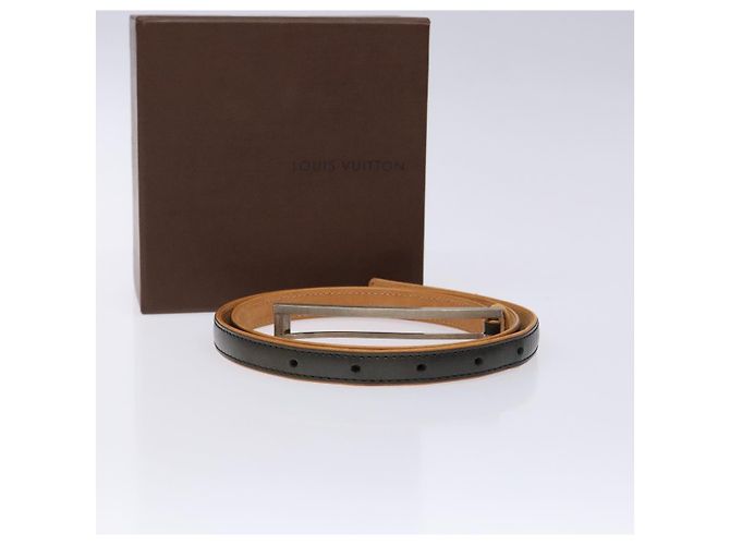 Schwarzer Leder Gürtel LOUIS VUITTON LV Auth 133503 - Ansicht 12
