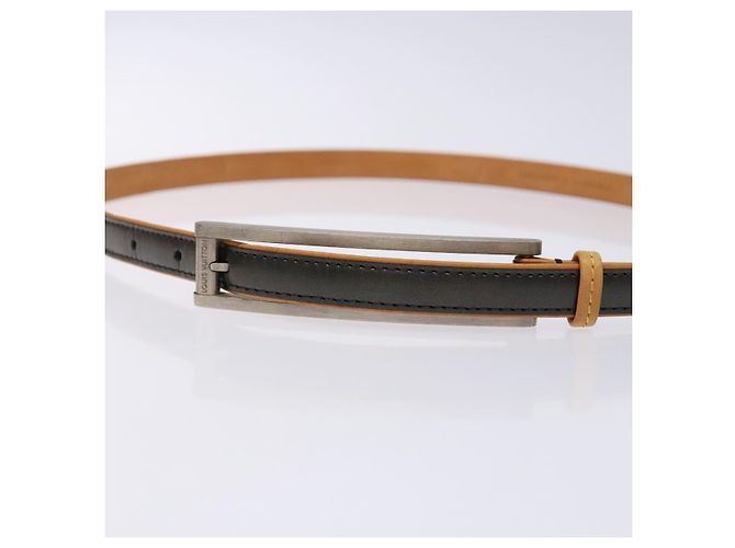 Schwarzer Leder Gürtel LOUIS VUITTON LV Auth 133503 - Ansicht 5