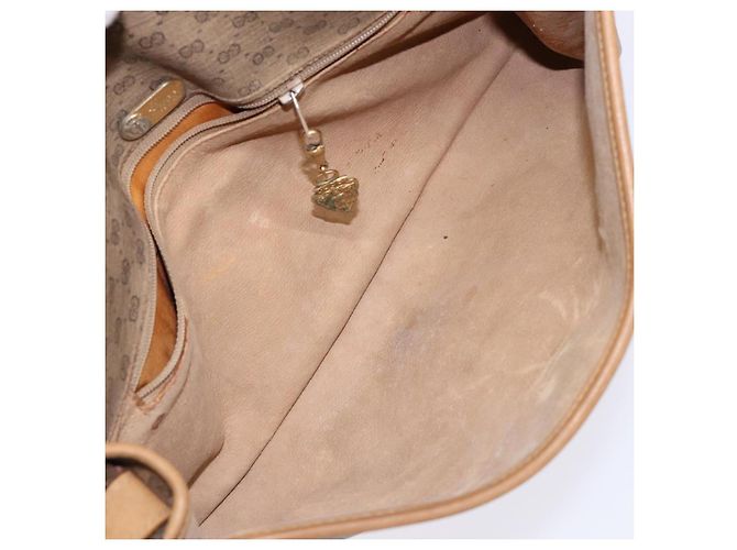 Gucci Borsa a spalla Micro GG Supreme in PVC Beige Oro Auth BA4331 D'oro - vista 11