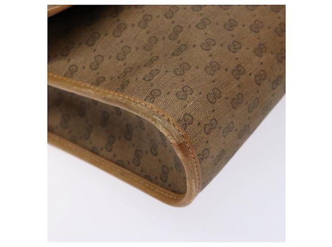 Gucci Borsa a spalla Micro GG Supreme in PVC Beige Oro Auth BA4331 D'oro - vista 14