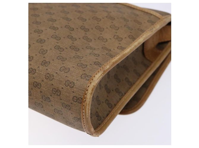 Gucci Borsa a spalla Micro GG Supreme in PVC Beige Oro Auth BA4331 D'oro - vista 15