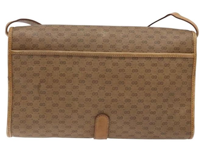 Gucci Borsa a spalla Micro GG Supreme in PVC Beige Oro Auth BA4331 D'oro - vista 2