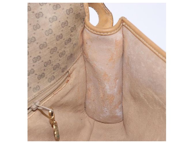 Gucci Borsa a spalla Micro GG Supreme in PVC Beige Oro Auth BA4331 D'oro - vista 21