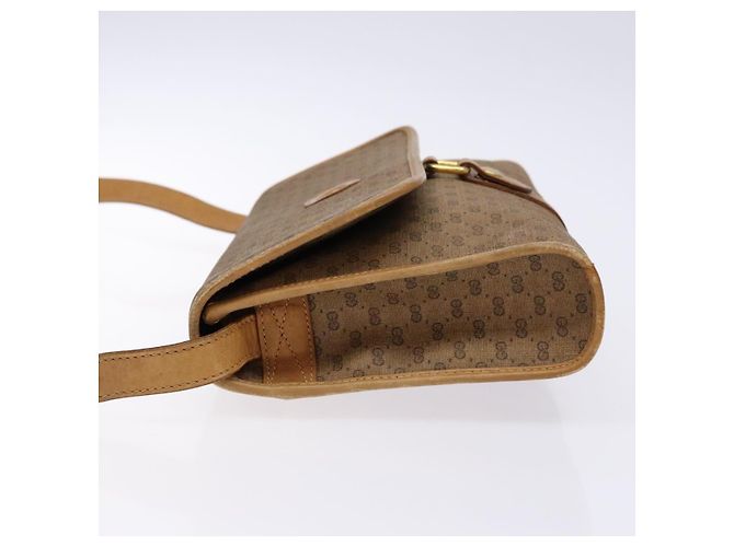 Gucci Borsa a spalla Micro GG Supreme in PVC Beige Oro Auth BA4331 D'oro - vista 4