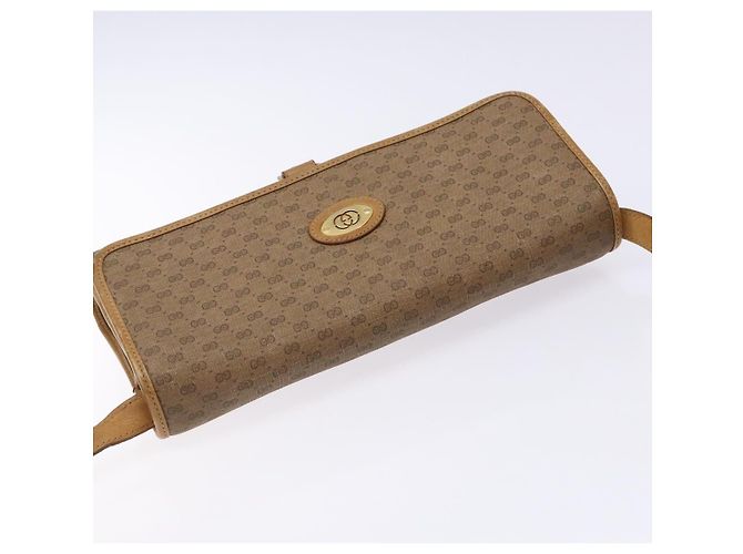 Gucci Borsa a spalla Micro GG Supreme in PVC Beige Oro Auth BA4331 D'oro - vista 6