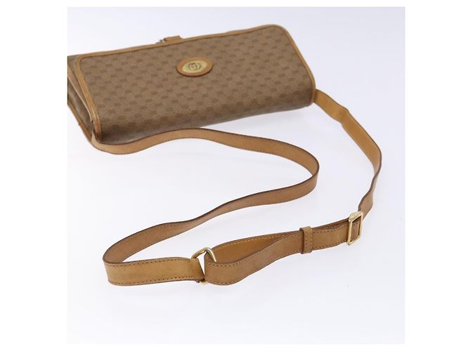 Gucci Borsa a spalla Micro GG Supreme in PVC Beige Oro Auth BA4331 D'oro - vista 7