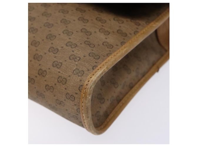 Gucci Borsa a spalla Micro GG Supreme in PVC Beige Oro Auth BA4331 D'oro - vista 9