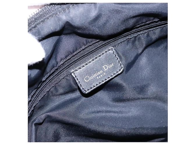 Borsa a spalla in tela Trotter Christian Dior blu navy argento Auth bs27283 - vista 18