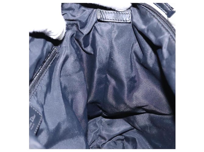 Borsa a spalla in tela Trotter Christian Dior blu navy argento Auth bs27283 - vista 19