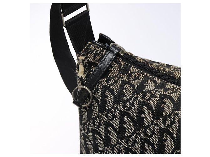 Borsa a spalla in tela Trotter Christian Dior blu navy argento Auth bs27283 - vista 9