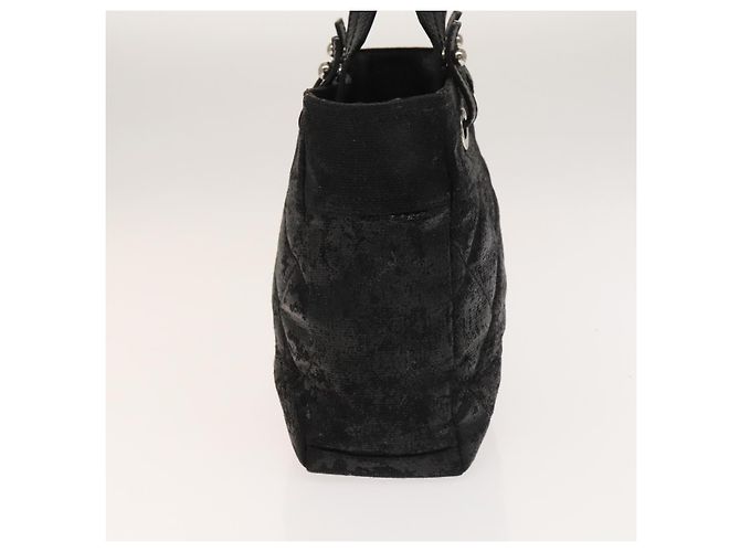 CHANEL Paris Biarritz Tote Bag Beschichtete Leinwand Schwarz Silber CC Auth 129603 - Ansicht 3