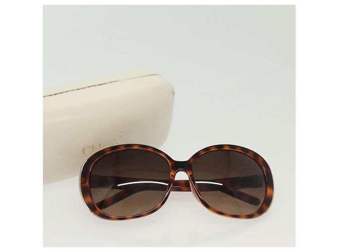 Chloé Gafas de sol Chloe de plástico marrón Auth BA4546 Castaño - vista 11
