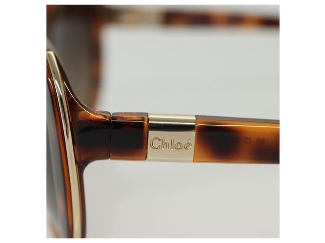 Chloé Gafas de sol Chloe de plástico marrón Auth BA4546 Castaño - vista 8
