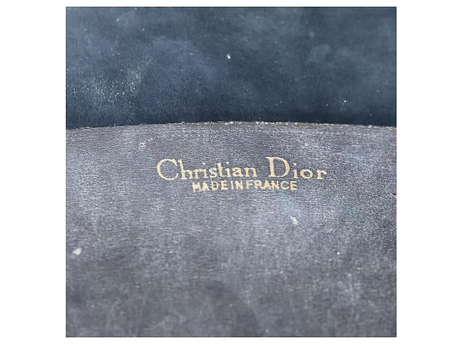 Borsa a Spalla Christian Dior in Pelle Nera e Oro Auth BA4359 Nero D'oro - vista 10